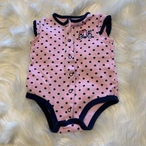 Size 6 month Lady Bug Polka Dot Onesie C1